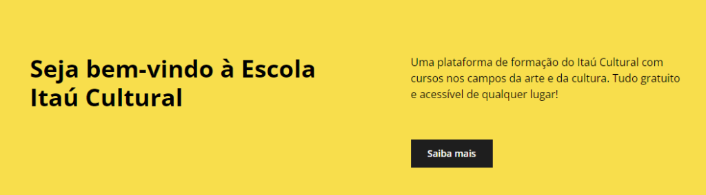 Gratuitos Online da Escola Itaú Cultural