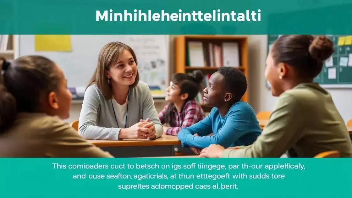 The role of teachers in mental health support