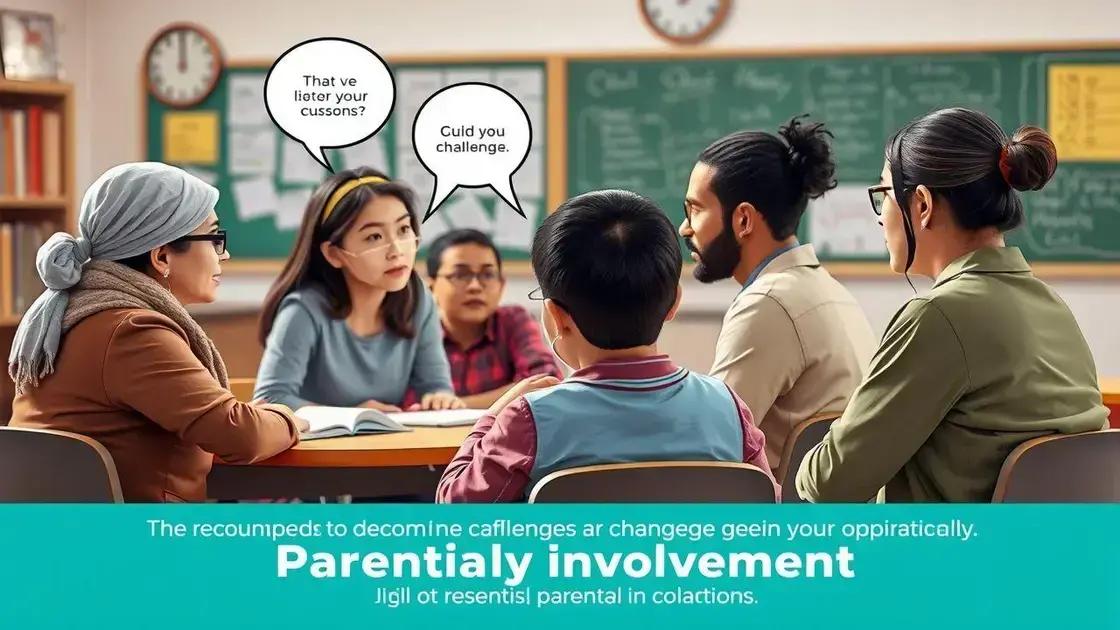 Challenges in fostering parental involvement